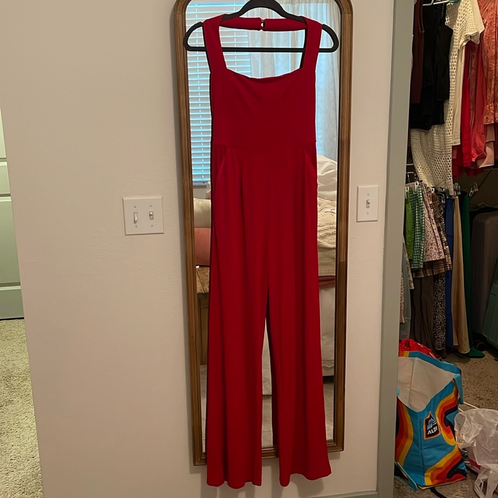 Crimson Red Halter Jumpsuit